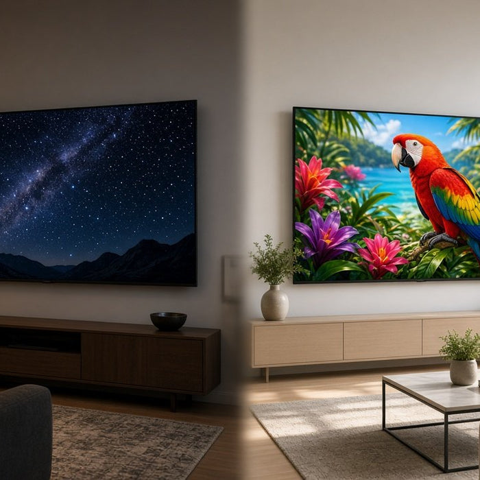 OLED vs Micro RGB TVs compared side by side