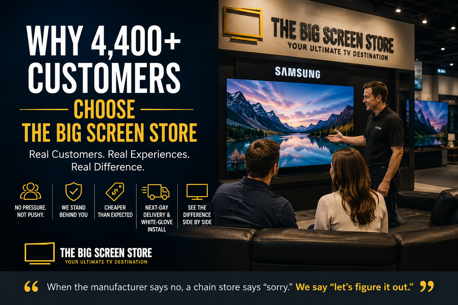 Why 4,400+ Customers Choose The Big Screen Store