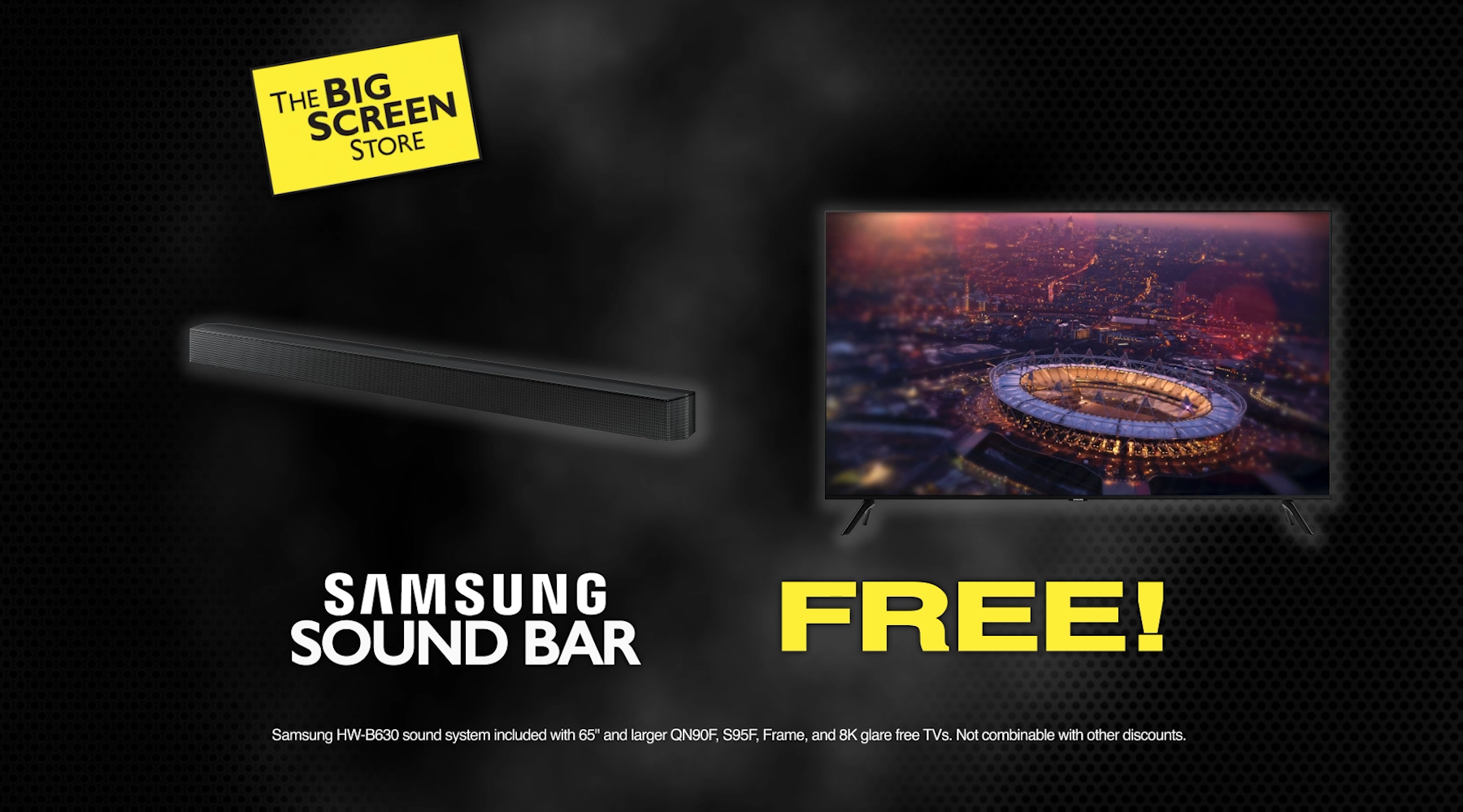 Labor Day Special: Get a FREE Samsung Soundbar with Any Samsung Glare Free TV at The Big Screen Store