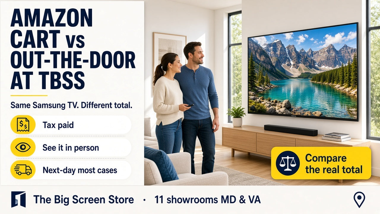 Bright Amazon cart vs TBSS out-the-door comparison hero