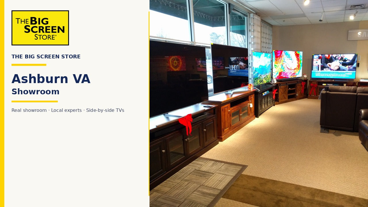 The Big Screen Store Ashburn VA showroom — real store photo