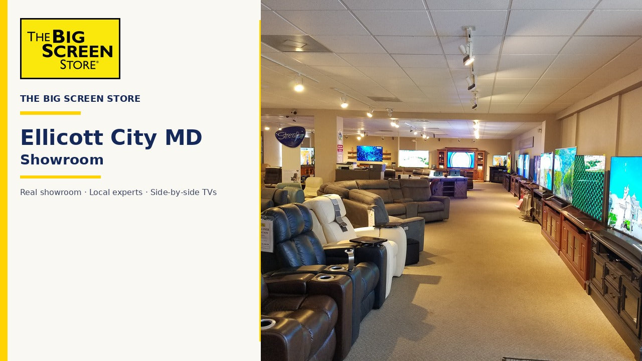 The Big Screen Store Ellicott City MD showroom — real store photo