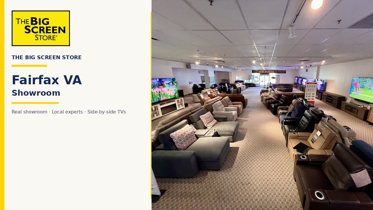 The Big Screen Store Fairfax VA showroom — real store photo