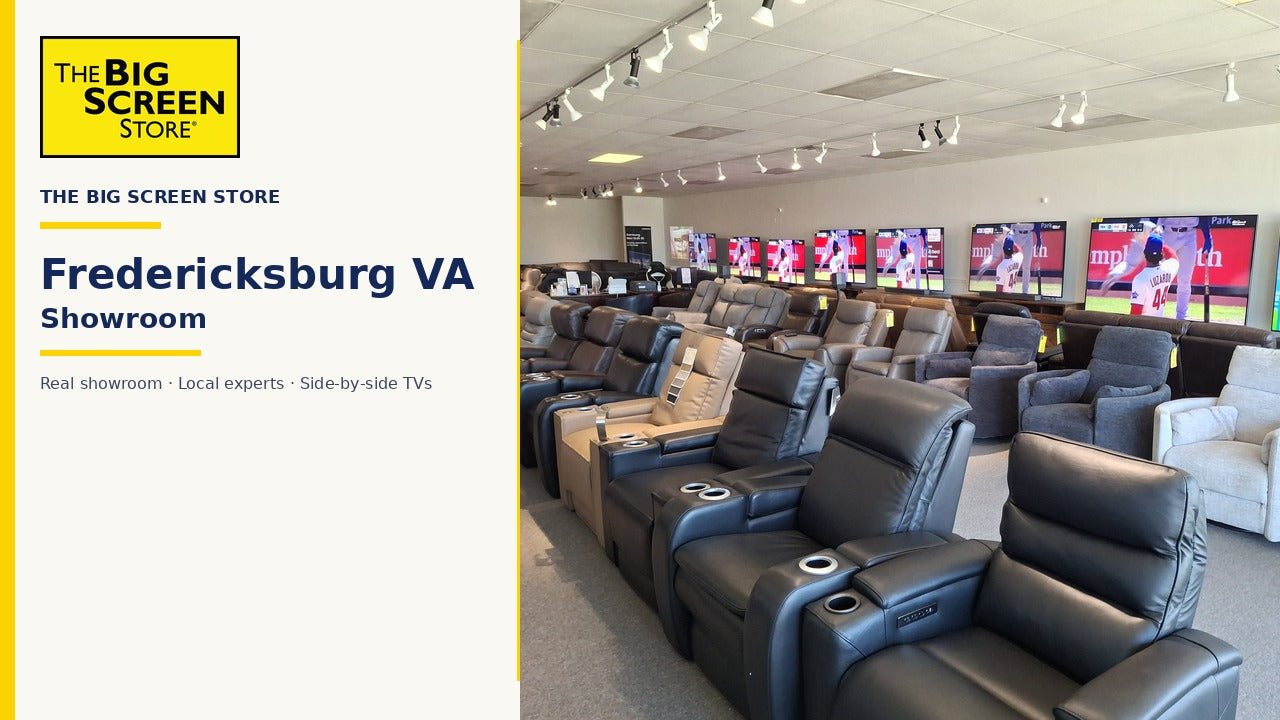 The Big Screen Store Fredericksburg VA showroom — real store photo
