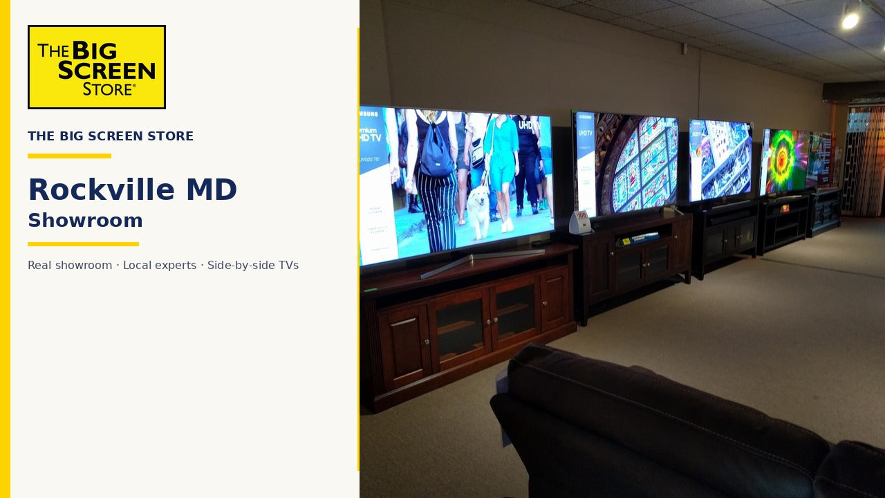 The Big Screen Store Rockville MD showroom — real store photo