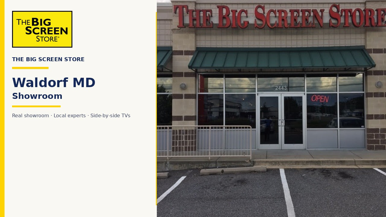 The Big Screen Store Waldorf MD showroom — real store photo