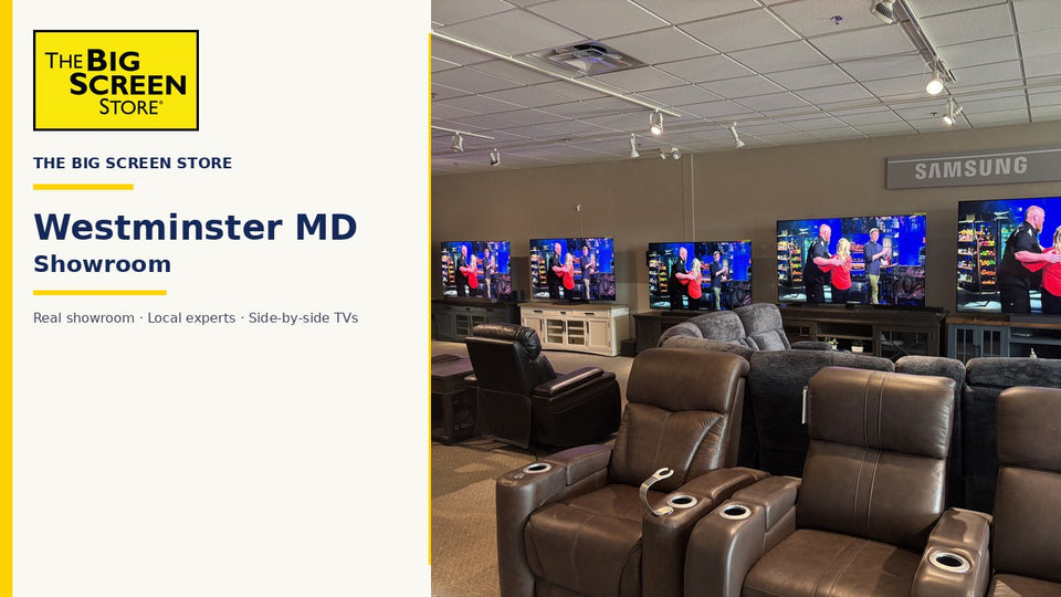The Big Screen Store Westminster MD showroom — real store photo