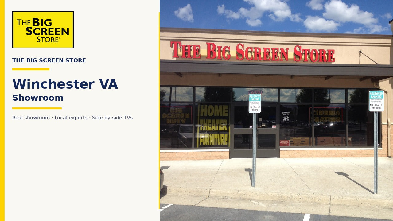 The Big Screen Store Winchester VA showroom — real store photo