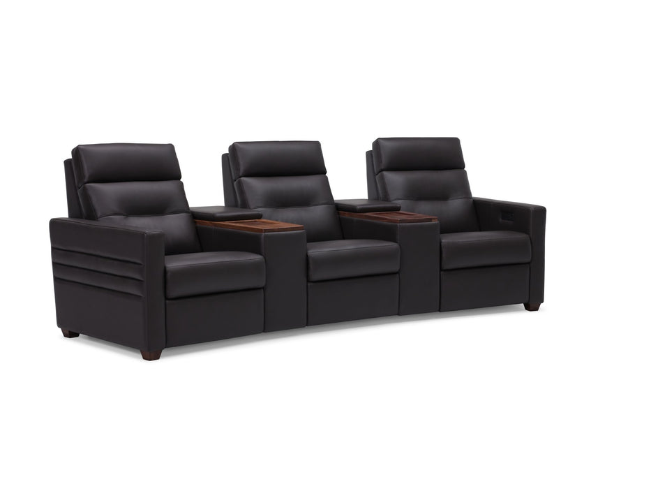 Palliser Reece 40109 power reclining home theater sectional in Bali Carob leather