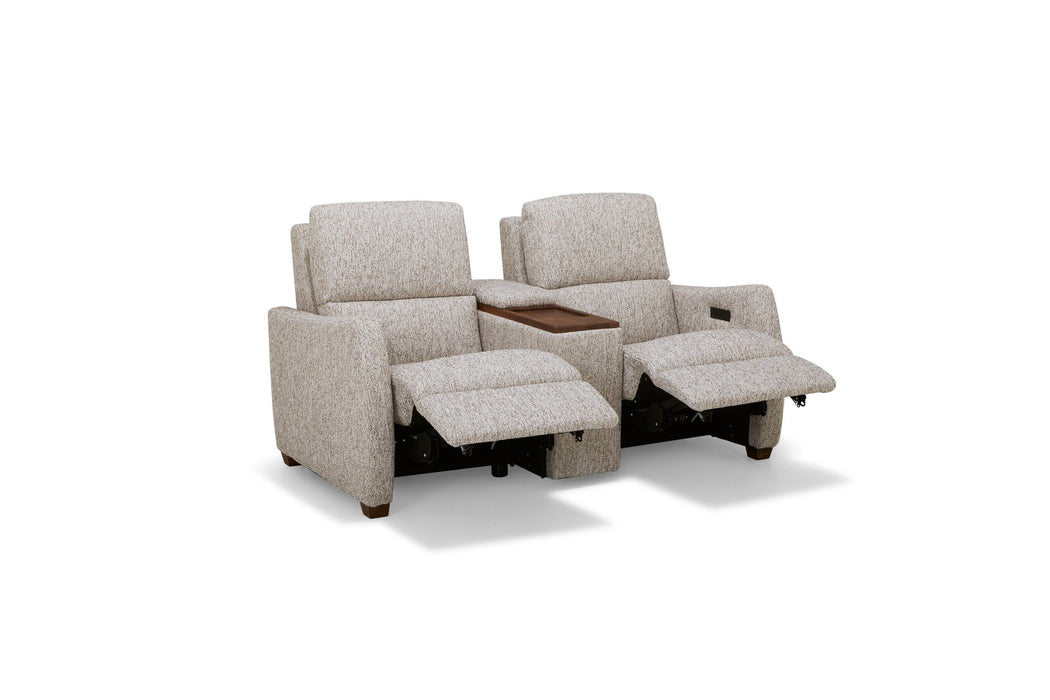 Palliser Luna 40110 power reclining sectional in Dreamy Cocoa fabric