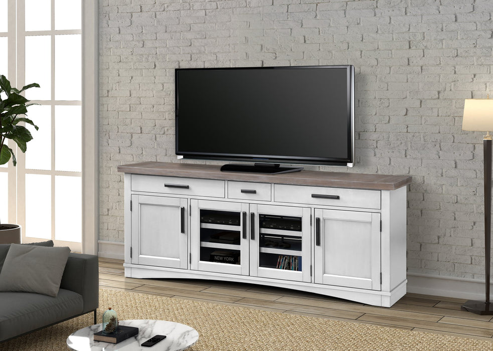 Parker House Americana Modern - Cotton 76 in. TV Console with Power Center