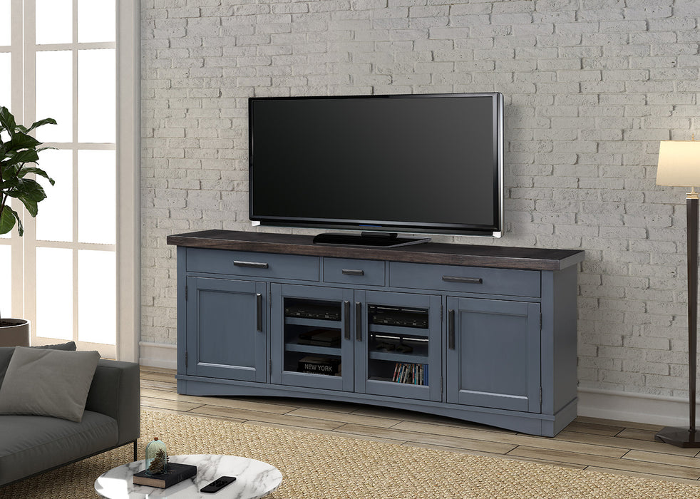Parker House Americana Modern - Denim 76 in. TV Console with Power Center