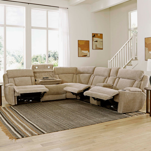 Parker House Dalton Lucky Fawn 6pc Power Sectional
