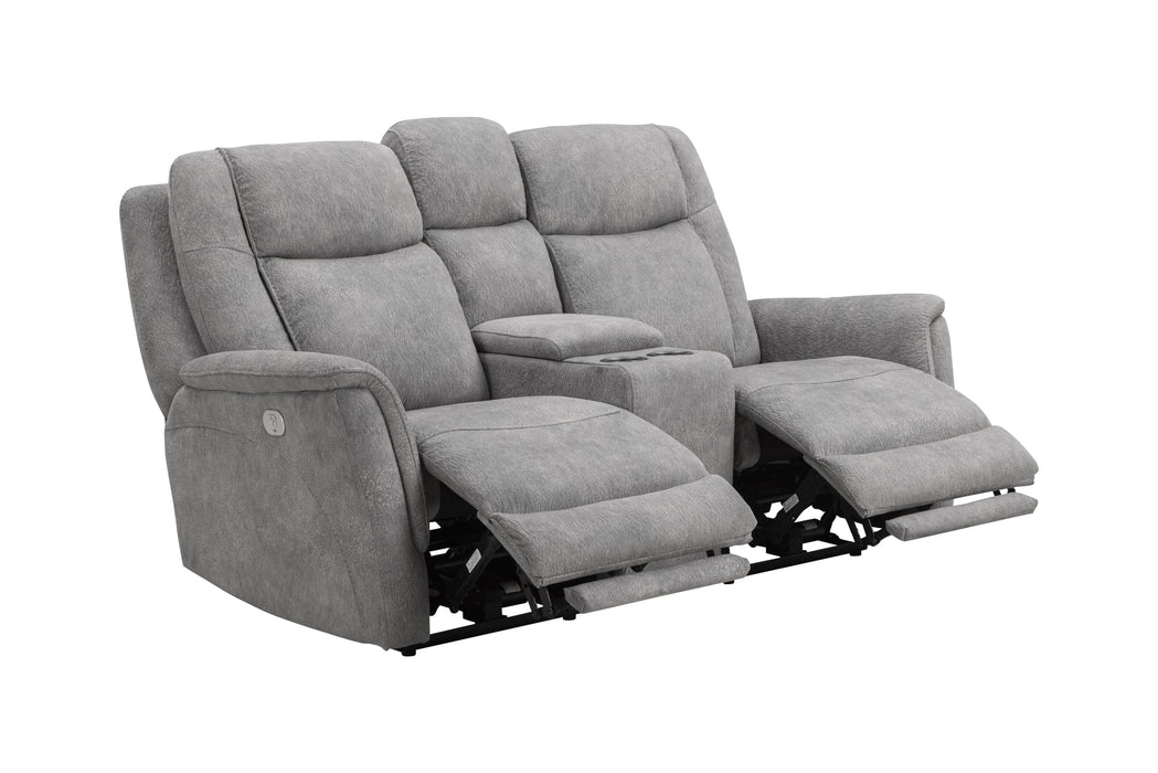 Parker House Linus Hudson Grey Power Zero Gravity Console Loveseat