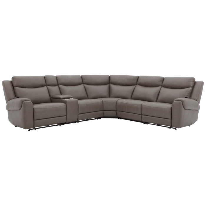 Parker House Momentum - Dark Granite 6pc Power Zero Gravity Sectional with Heat, Massage and Speaker