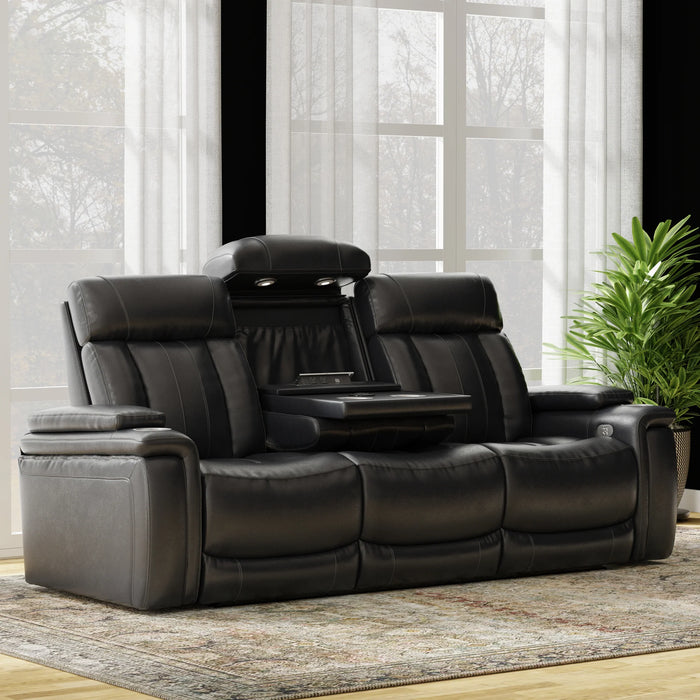 ROYCE - FANTOM MIDNIGHT POWER DROP DOWN CONSOLE SOFA